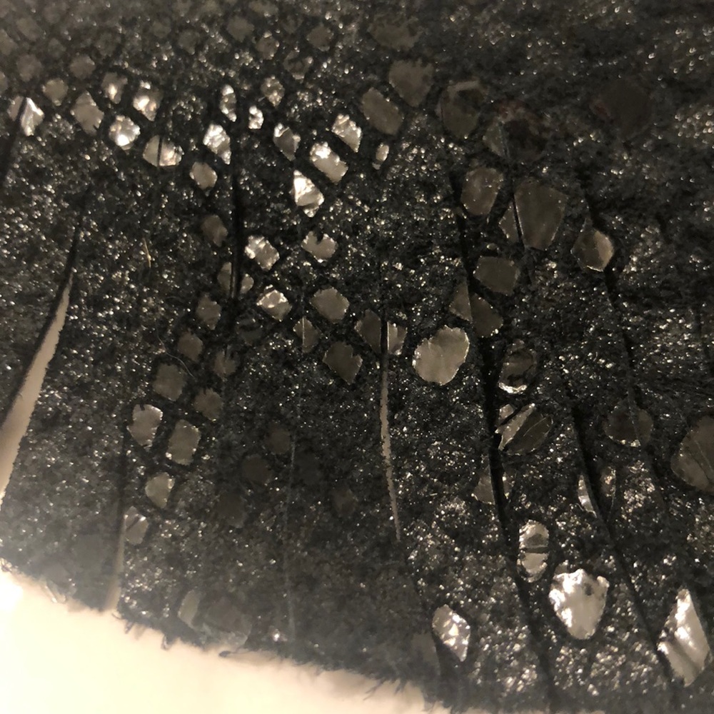 Dark mermaid leather fringe choker - Picture 3 of 10